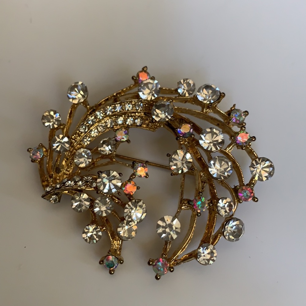 Vintage crystal brooch - Picture 6 of 9